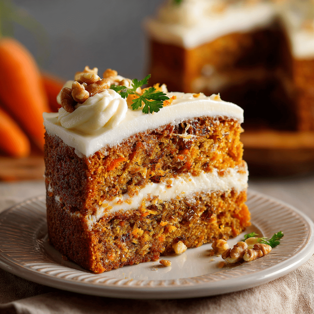 Moist Carrot Cake with Cream Cheese Frosting