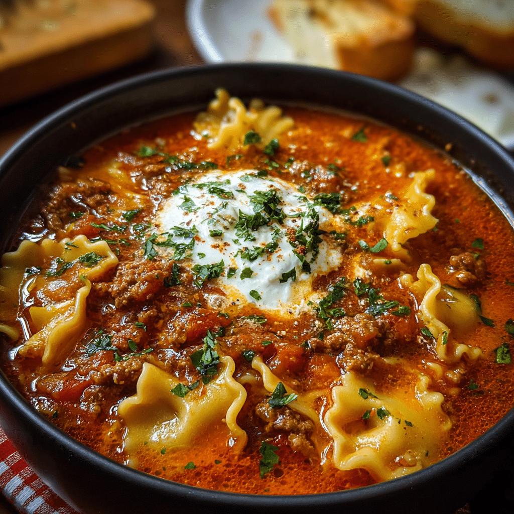 One Pot Lasagna Soup
