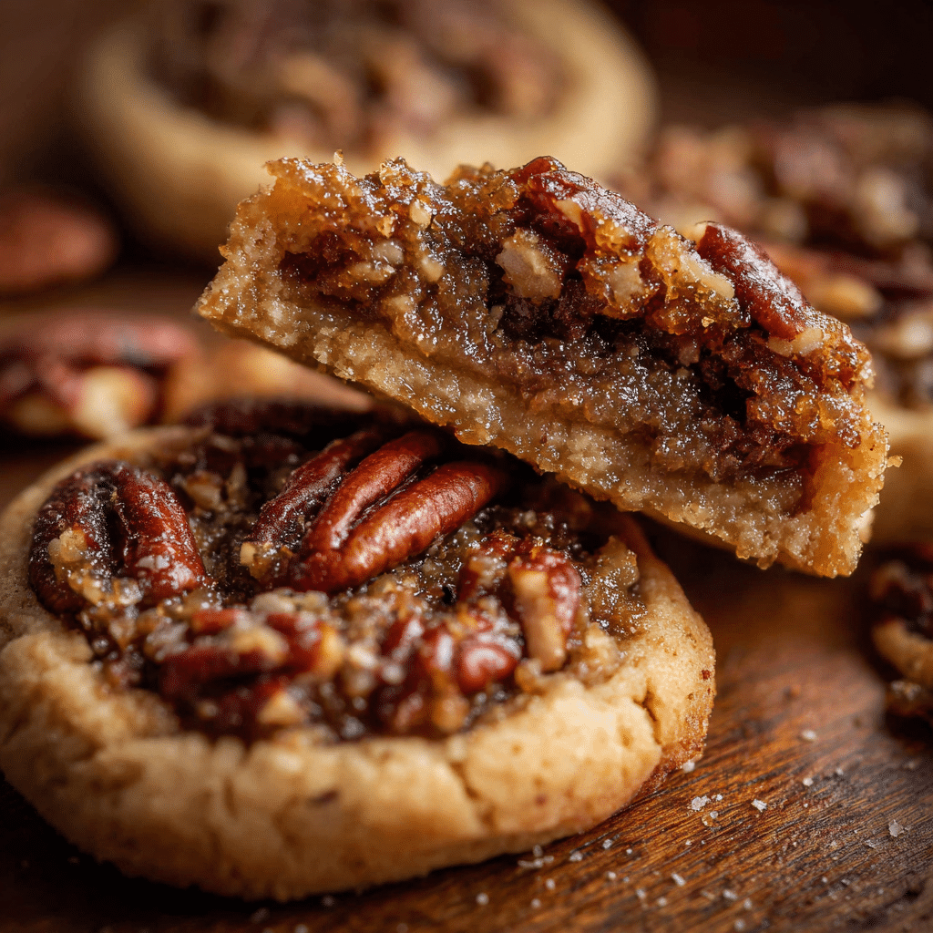 Pecan Pie Cookies with Gooey Brown Sugar Filling