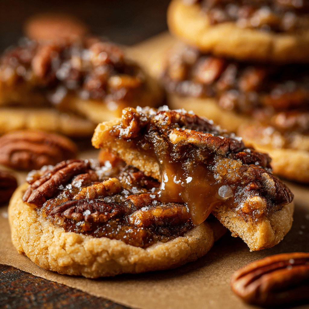 Pecan Pie Cookies with Gooey Filling