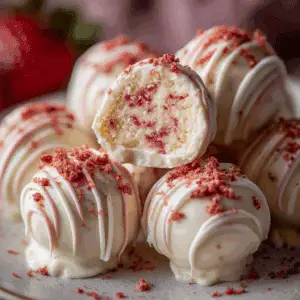 Strawberry Cheesecake Truffles