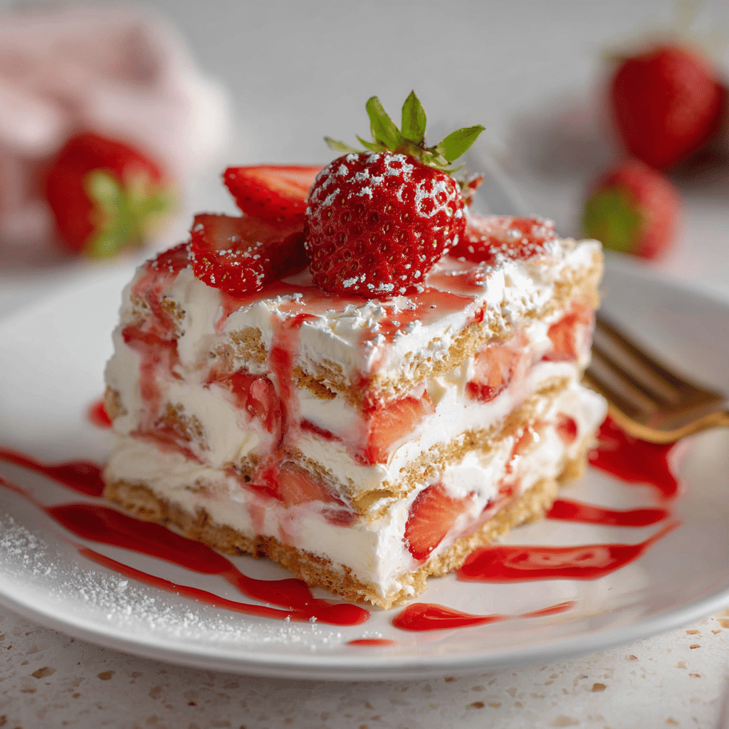 Strawberry Cream Cheese Icebox Cake