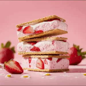 Strawberry Ice Cream Sandwiches