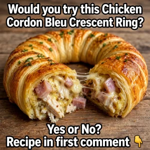 chicken cordon bleu crescent ring