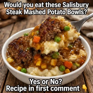 salisbury steak mashed potato bowls