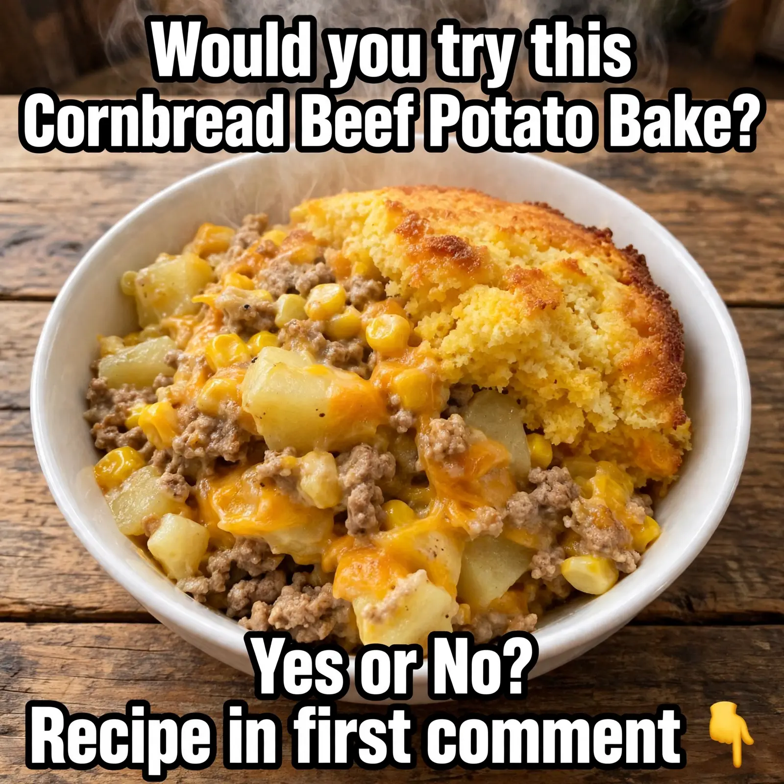 Cornbread Beef Potato Bake