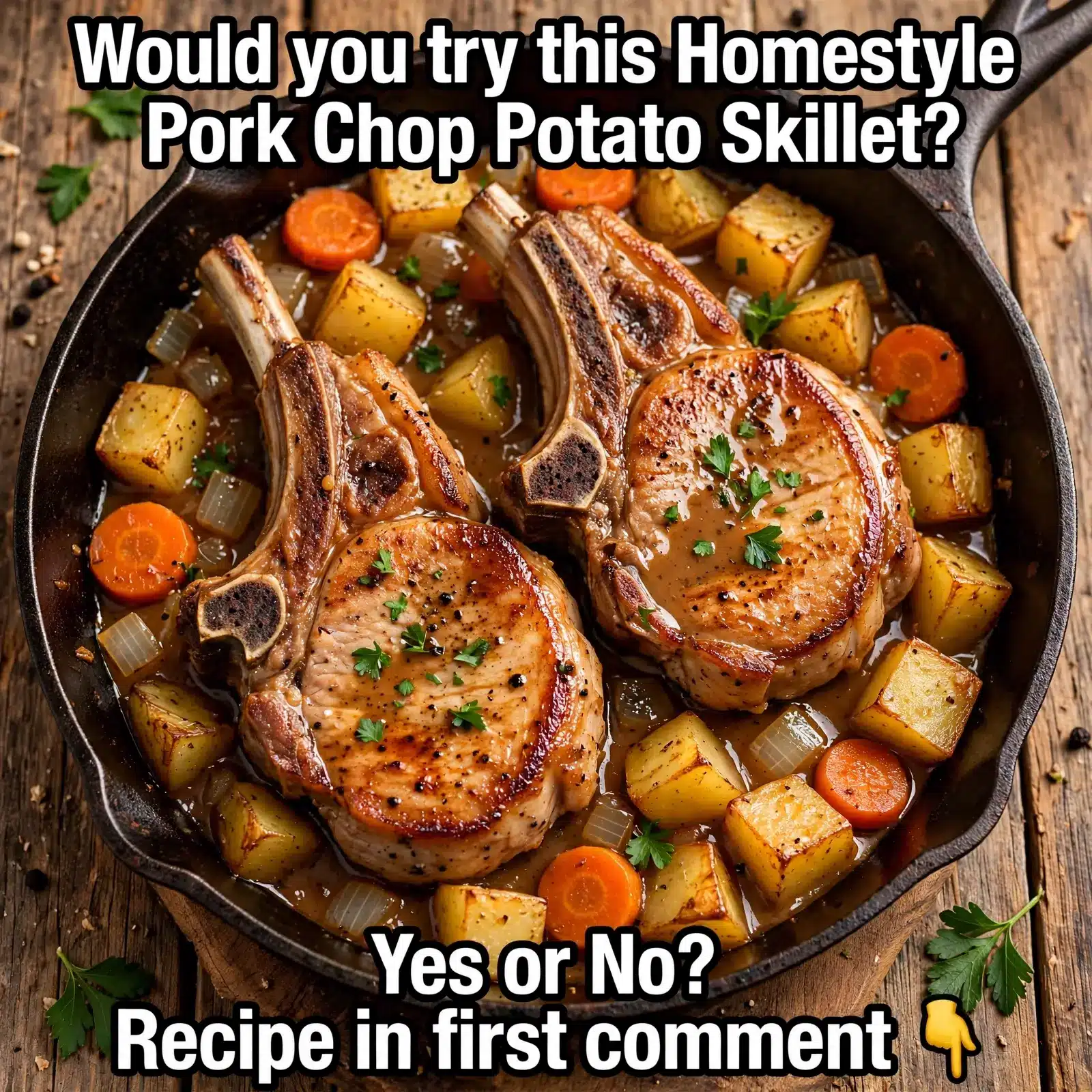 pork chop potato skillet recipe