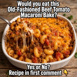 beef tomato macaroni bake