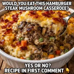 southern hamburger steak mushroom casserole
