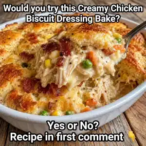 chicken biscuit dressing bake