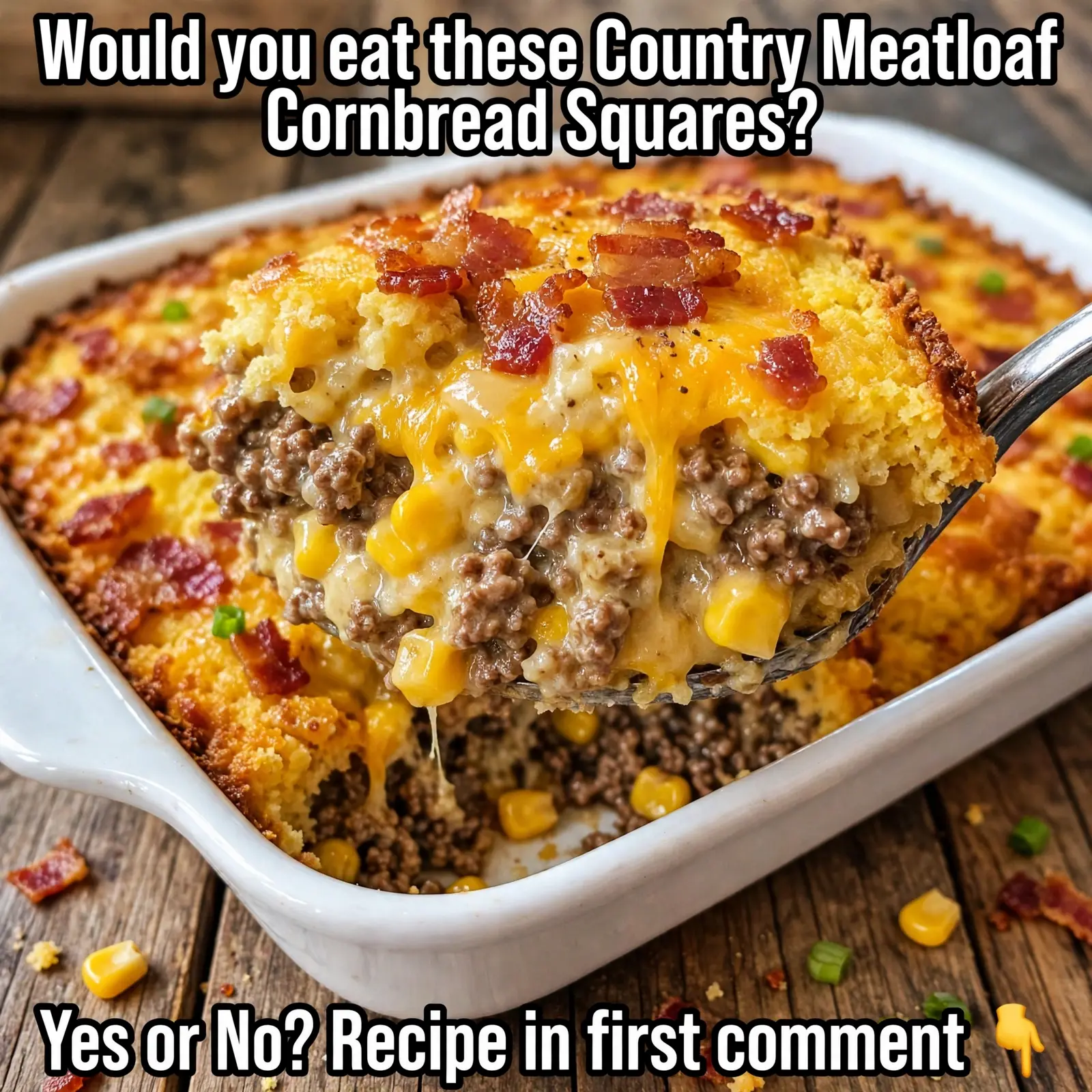 meatloaf cornbread squares recipe