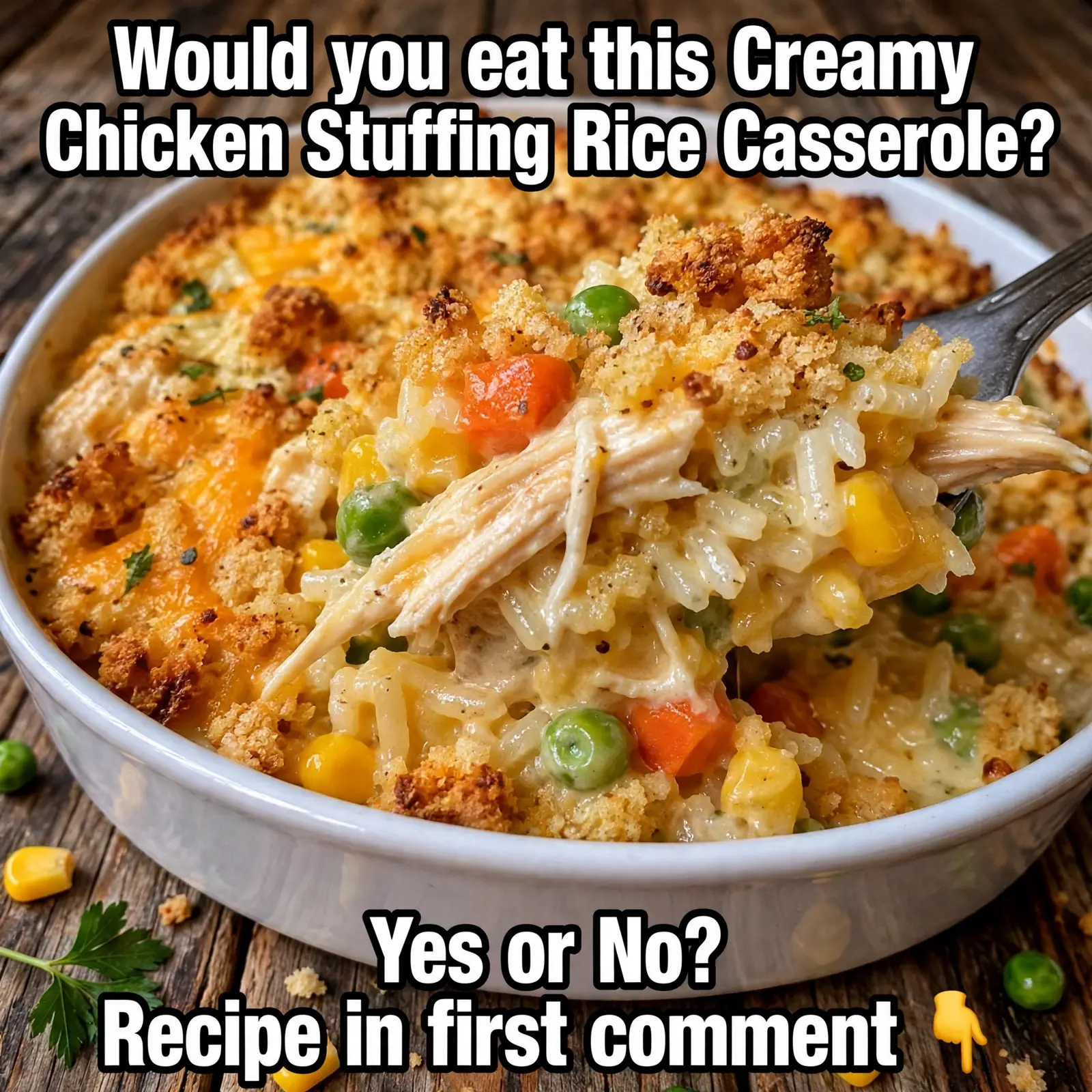 chicken stuffing rice casserole recipe