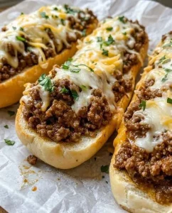 cheesy beef sandwiches