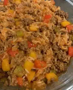 beef and vegetable rice recipe