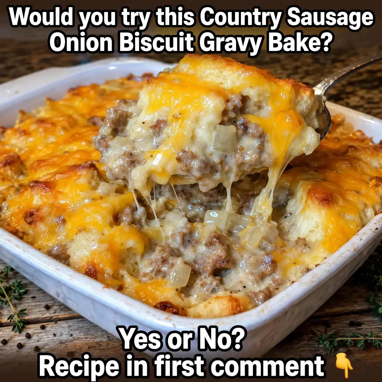 sausage gravy biscuit bake