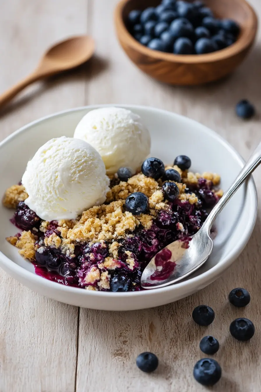 blueberry almond flour crumble