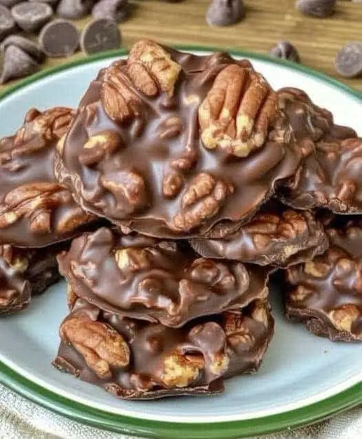 chocolate pecan turtle clusters