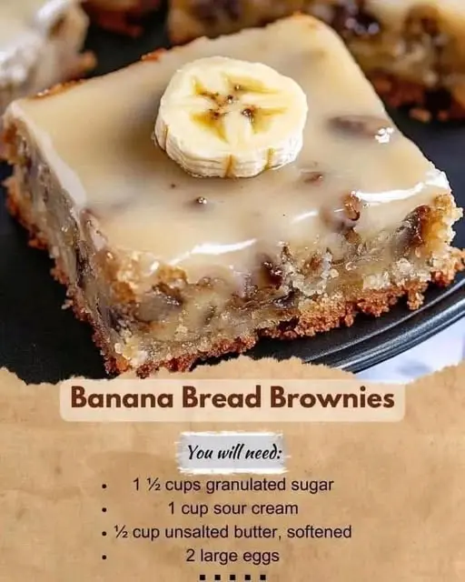 banana bread brownies