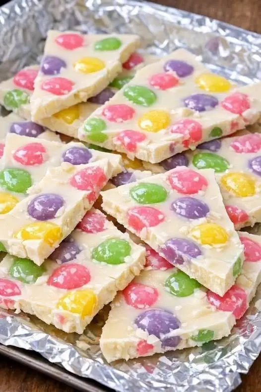 3 ingredient pastel candy bark