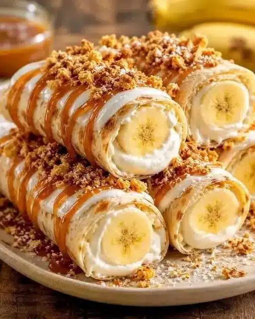 banana caramel roll ups