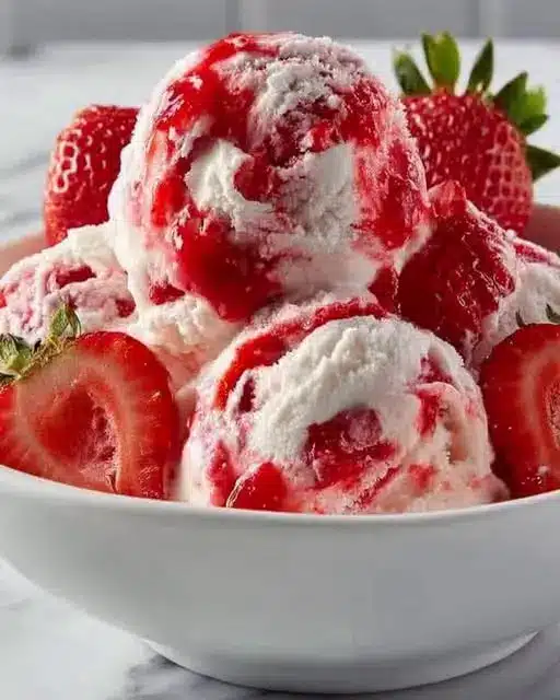 strawberry vanilla ice cream