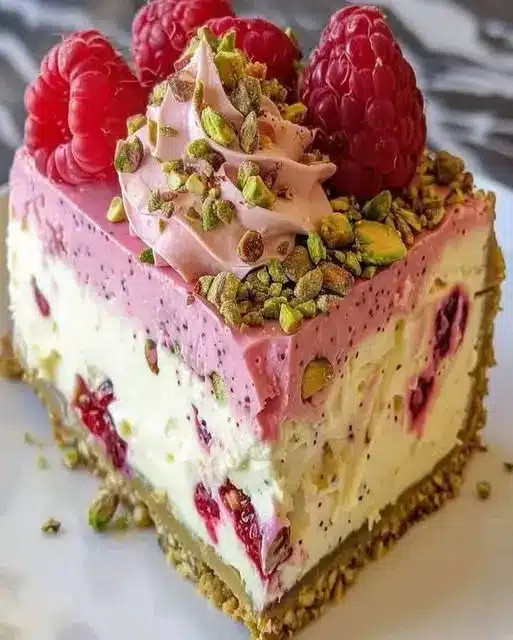 pistachio raspberry cheesecake recipe