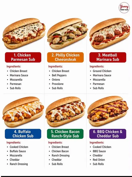 chicken sub recipes