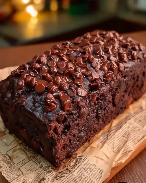 fudgy double chocolate banana bread