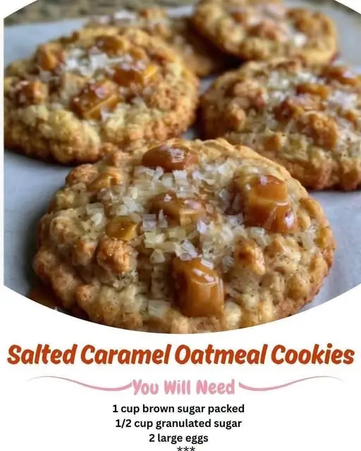 Salted Caramel Oatmeal Cookies