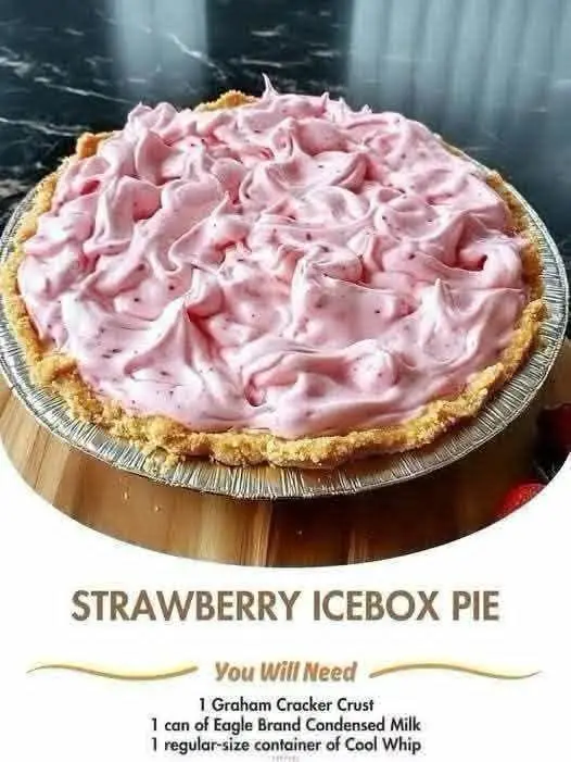easy strawberry icebox pie