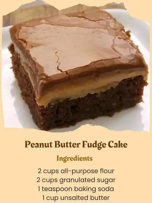 Peanut Butter Fudge Cake