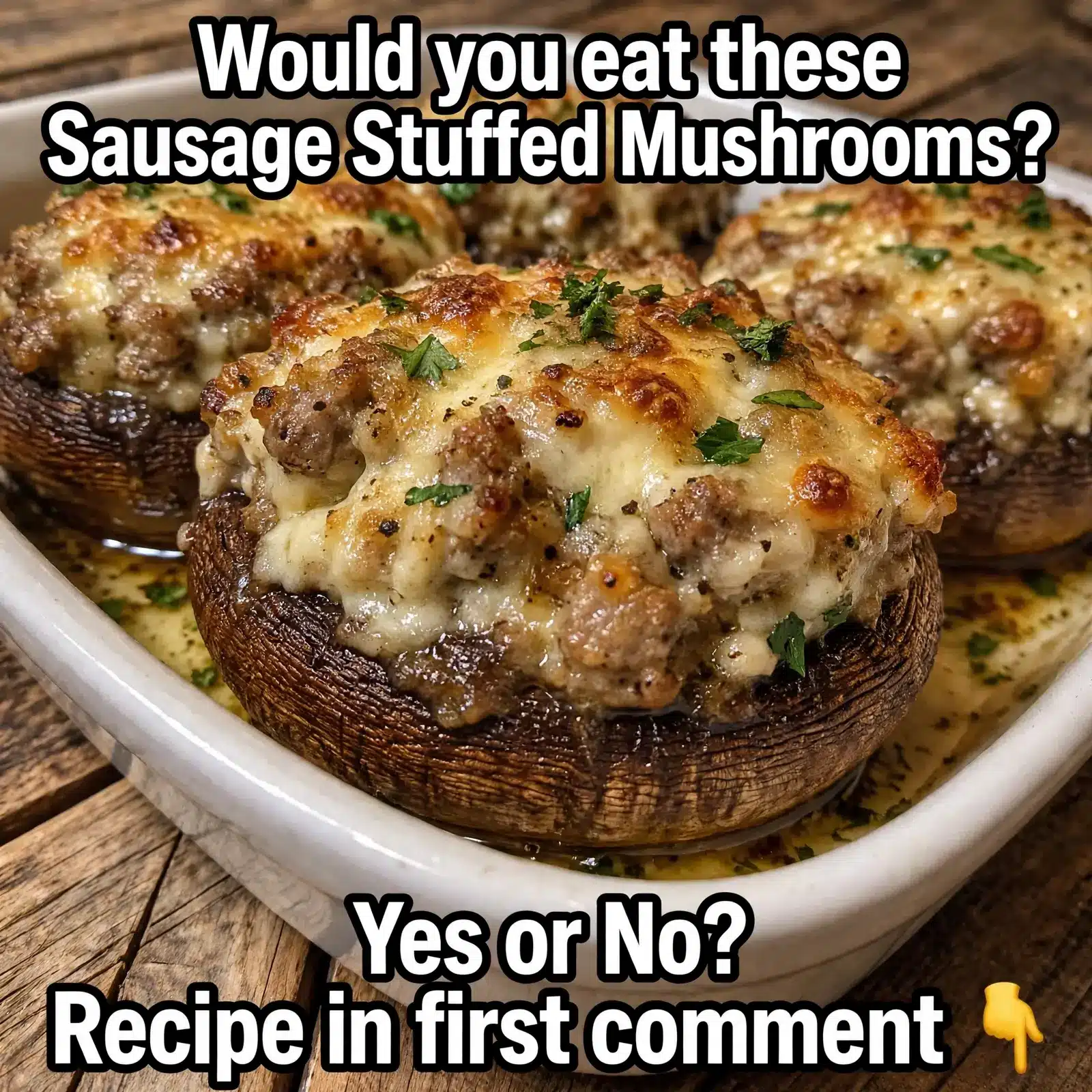sausage stuffed mushrooms recipe