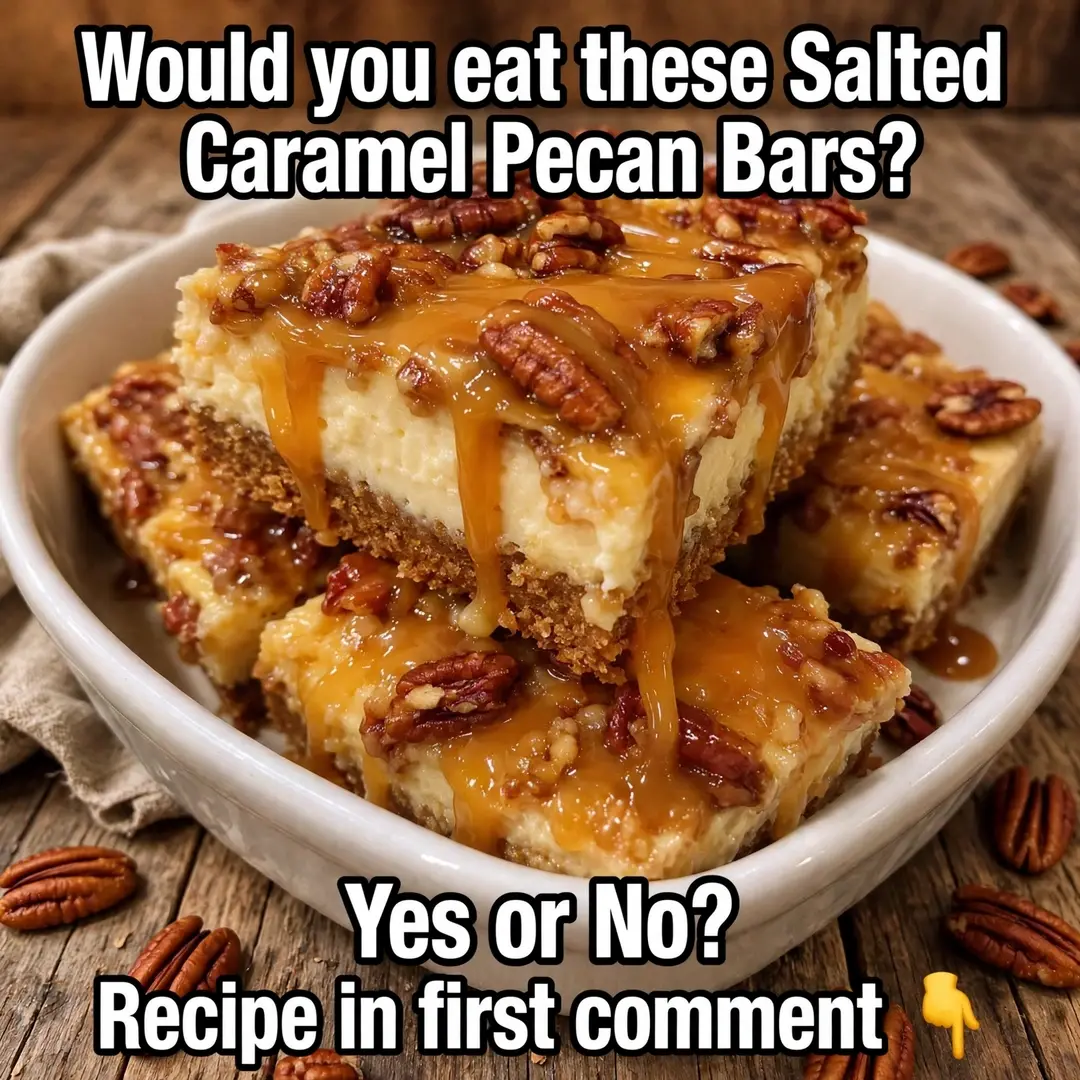 salted caramel pecan cheesecake bars