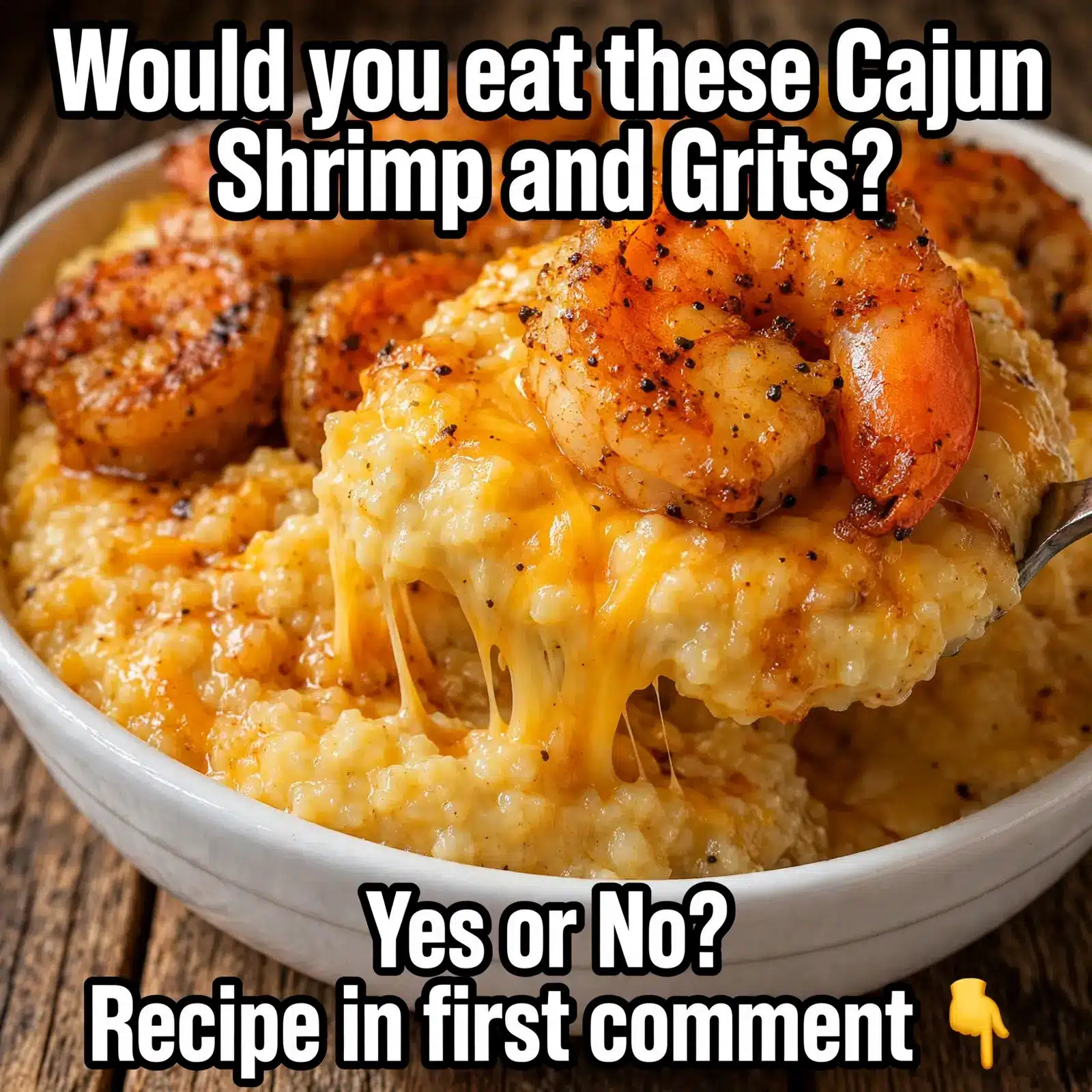 Cajun shrimp smoked gouda grits