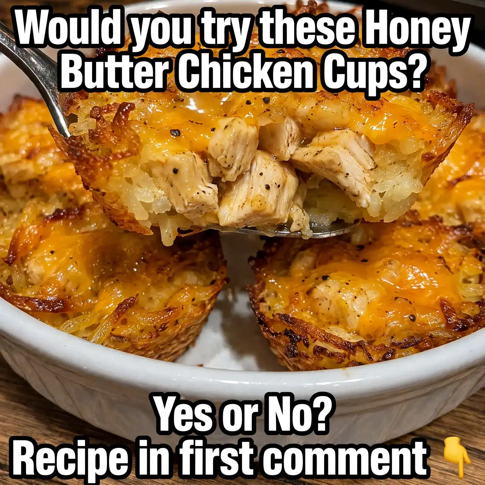 honey butter chicken hash brown cups