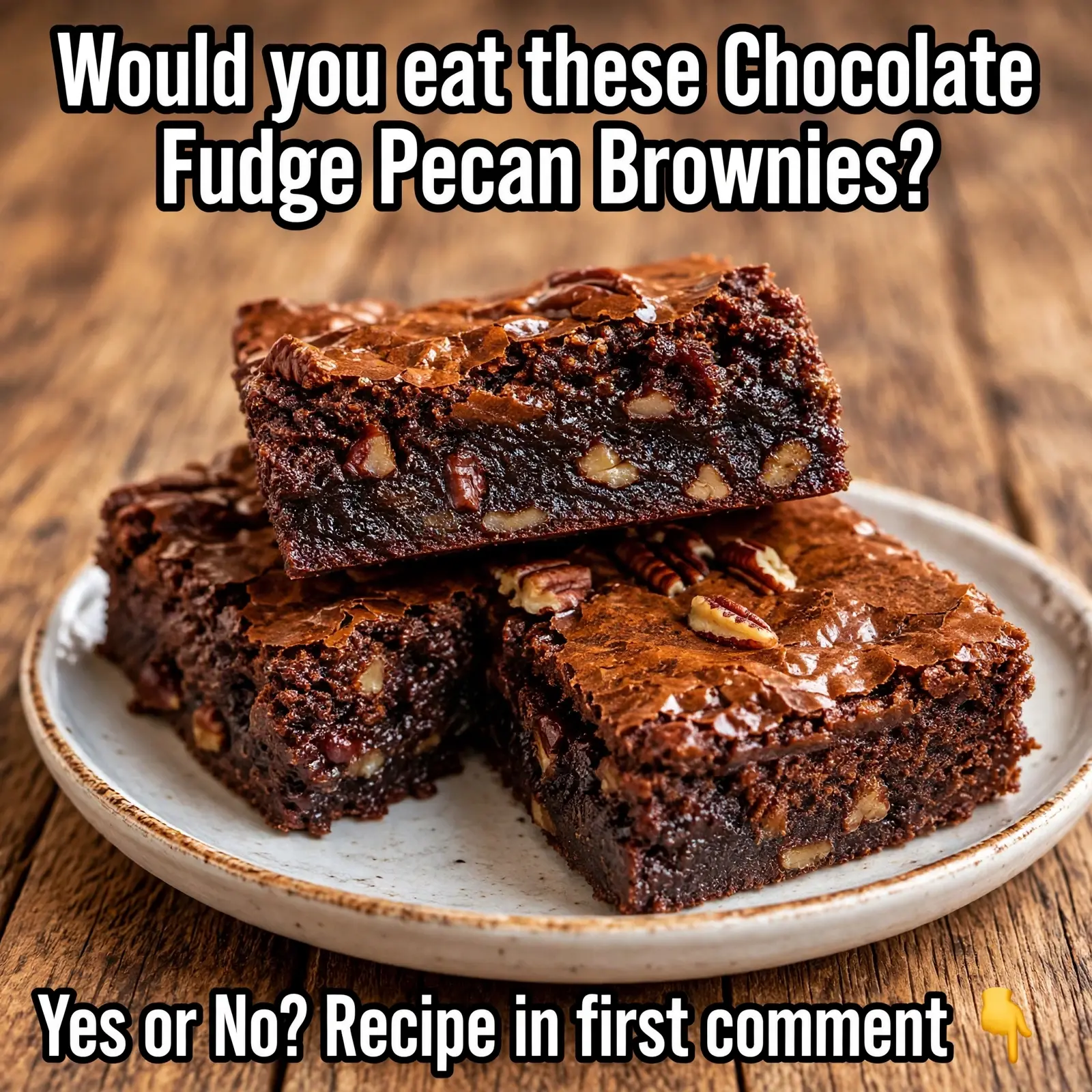 chocolate fudge pecan brownies recipe