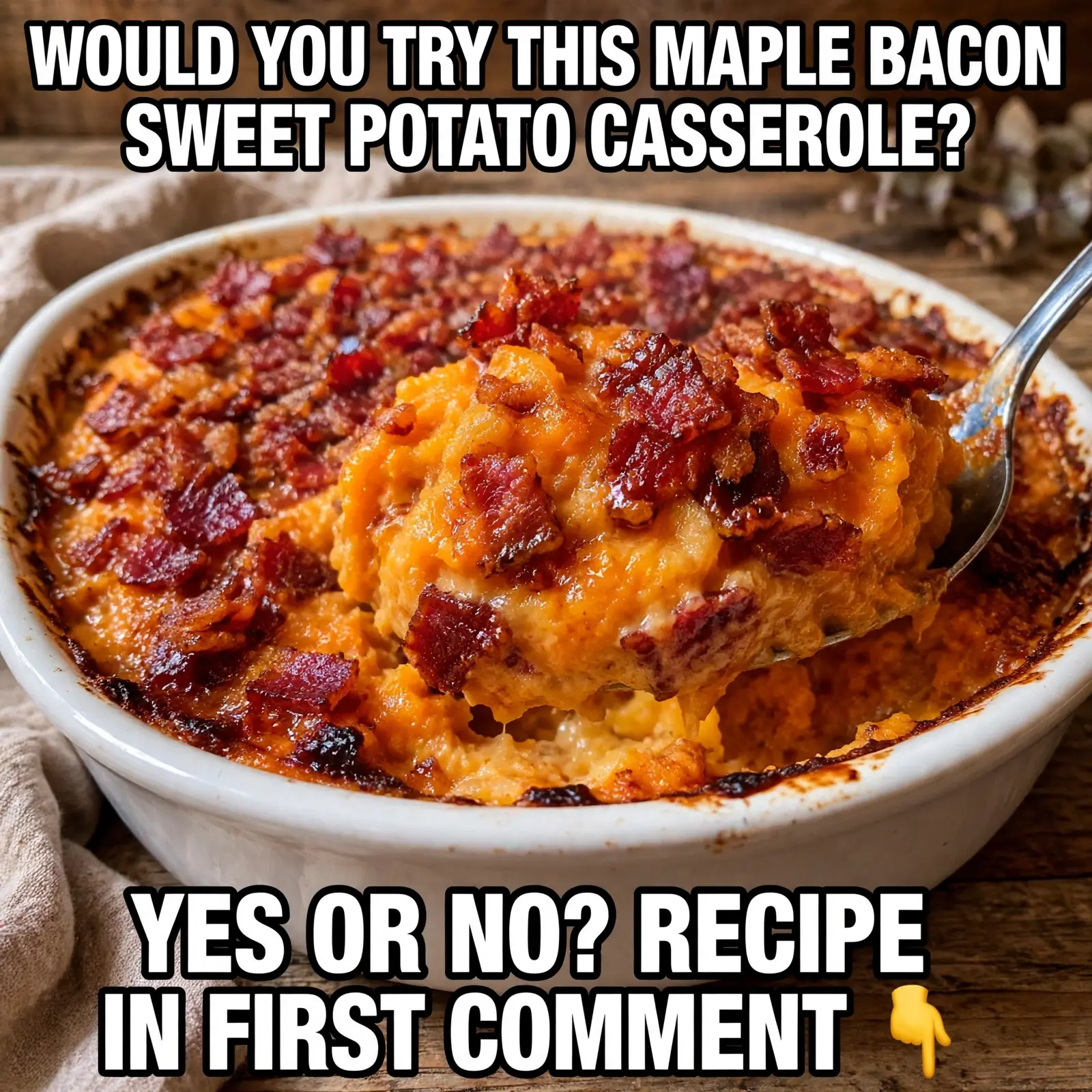 maple bacon sweet potato casserole